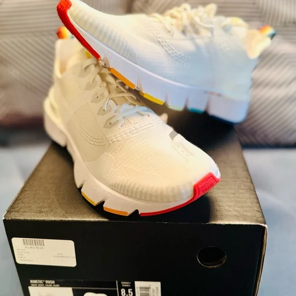 NEW IN BOX Sorel Women's White Kinetic Rush Pride “love is love” 8.5 - Picture 1 of 10